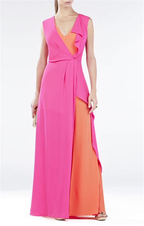 Bcbgmaxazria Yuliana V Neck Evening Dress Shopstyle