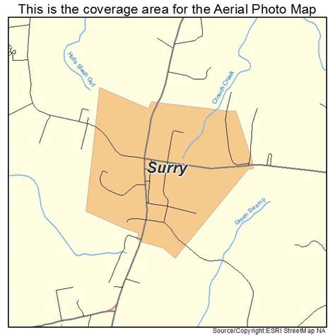 Aerial Photography Map of Surry, VA Virginia