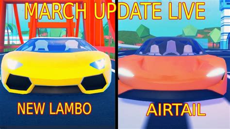 Jailbreak Airtail And New Lambo Jailbreak March Update Live Youtube