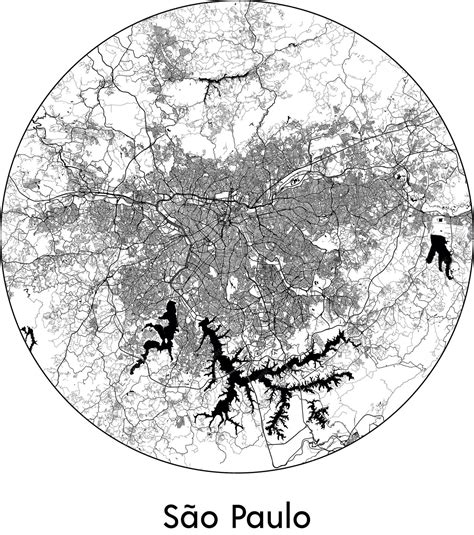 Premium Vector | City map south america brazil sao paulo vector