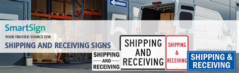 Smartsign Shipping And Receiving Sign With Right Arrow 10 X 14