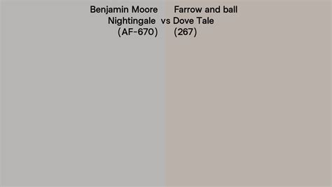 Benjamin Moore Nightingale AF 670 Vs Farrow And Ball Dove Tale 267