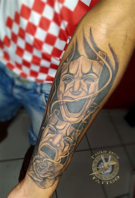 Veja Esse Estilo Sombreado De Tatuagem Tema Chora Agora Ri Depois