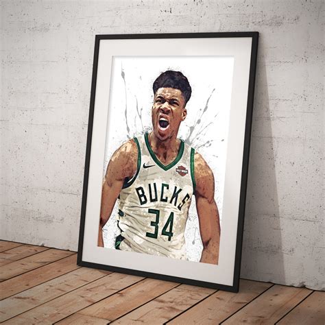 Giannis Antetokounmpo Poster Wall Art Printable Milwaukee - Etsy