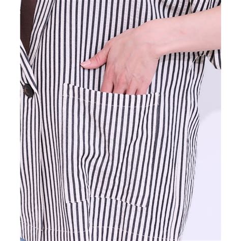 キューティーブロンド Cutie Blonde SET UP可能接触冷感吸水速乾サッカーストライプ テーラードカラーシャツジャケット ブラック 319 ファッション通販