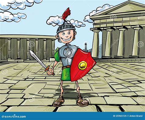 Cartoon Roman Legionary Stock Illustration Image Of Roman 25965135