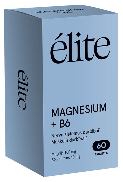 ELITE Magnesium B6 capsules 60 pcs Mēness aptieka