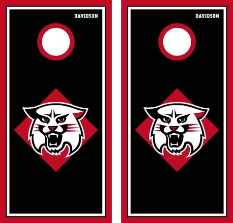 Davidson College Border Cornhole Boards | Custom Gamez