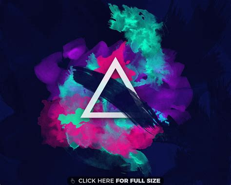 Abstract Triangle Abstract Art Wallpaper, Neon Wallpaper, Widescreen ...