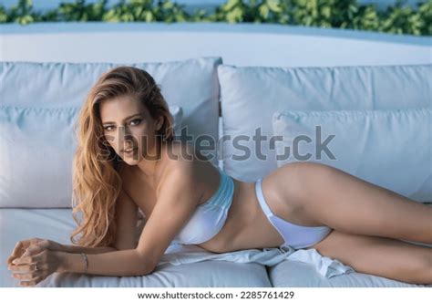 Swimsuit Model Sexy Woman Bikini Bed Stock Photo 2285761429 Shutterstock