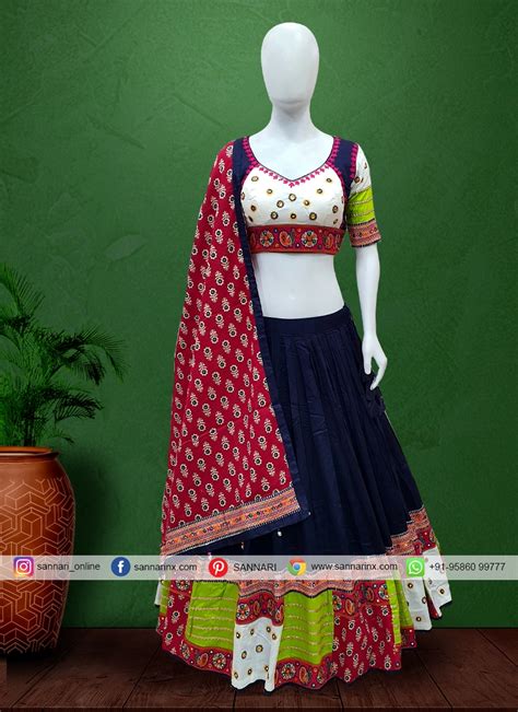 Cotton Patch Work Garba Wear Chaniya Choli For Navratri