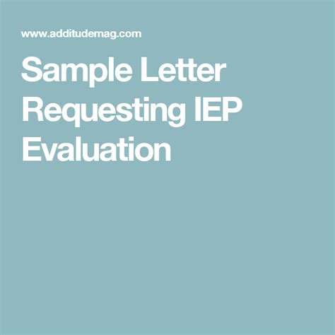 Iep Assessment Request Sample Letter