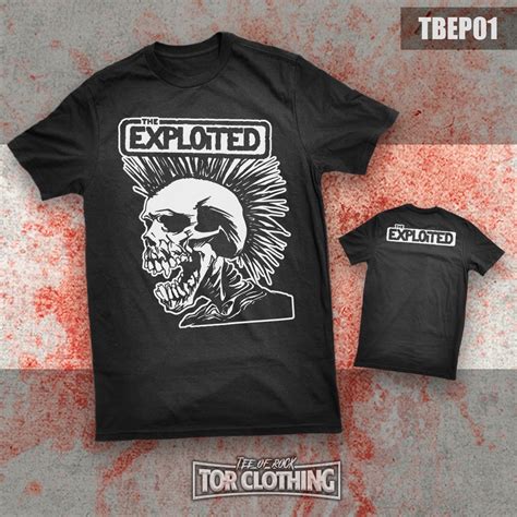 T Shirt The Exploited Skull Punk Band Rock Punk Ready Stock