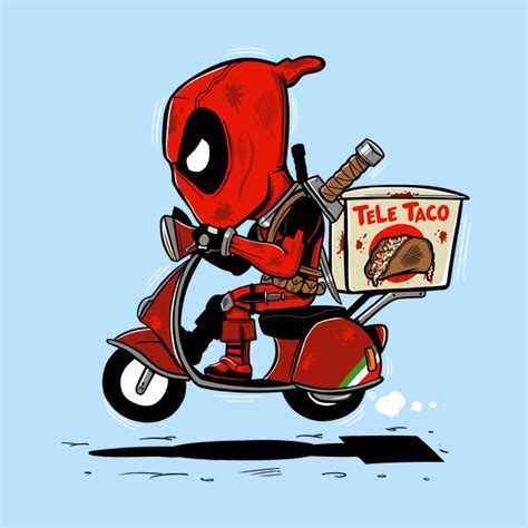 Tele Taco Neatoshop Deadpool Fan Art Comic Book Characters Superhero