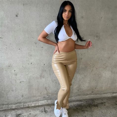 Nude Leather Split Hem Legging Trousers These Depop