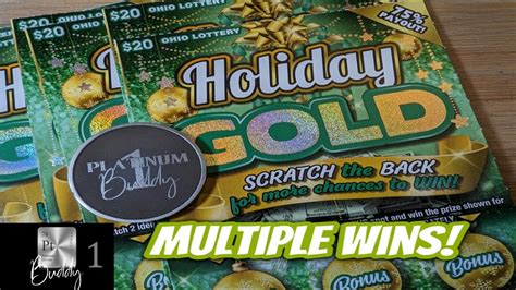 🟡holiday Gold 🟡 20 Dollar Ohio Lottery Scratch Off Tickets 🟡looking