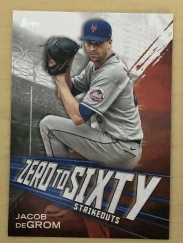 2021 Topps Jacob DeGrom Baseball Zero To Sixty Insert Card ZTS 17 Mets