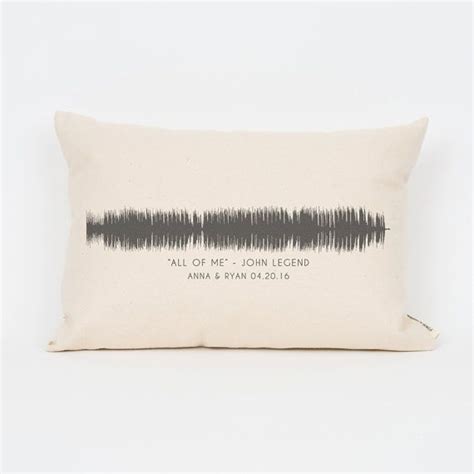 Custom Sound Wave Pillow Song Lyric Art Song Pillow Song - Etsy | Personalized pillows, Paper ...