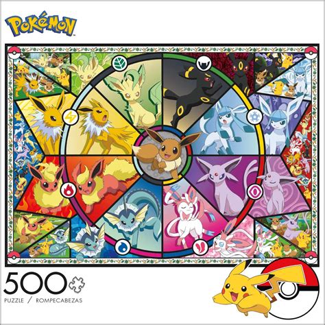 Buy Buffalo Games Pokémon Eevee s Stained Glass 500 Piece Jigsaw