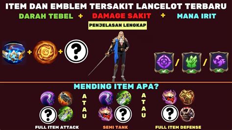 ITEM DAN SETTINGAN EMBLEM LANCELOT TERSAKIT TERBARU BUILD LANCE HYPER