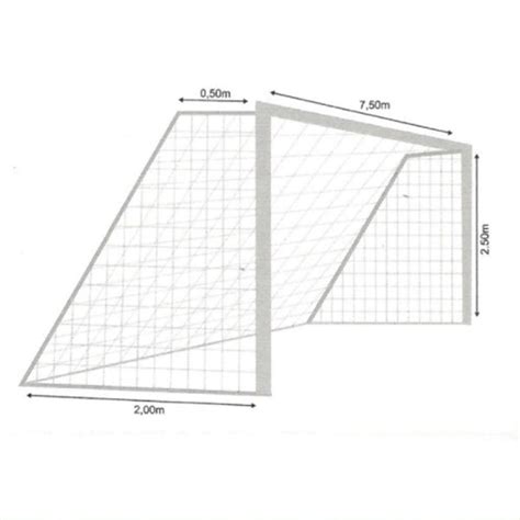Rede Para Trave De Gol Futebol De Campo Fio Mm Tipo V U Nylon Par