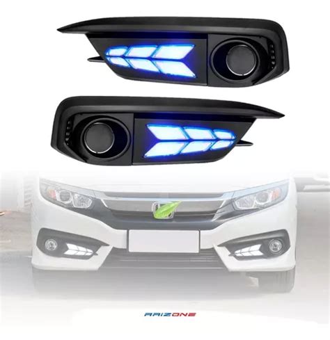 Set Piezas Luz De Dia Niebla Drl Honda Civic