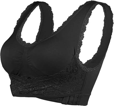 Vertvie Damen Sport BH Spitzen BH Frauen Bustier Lace Bra Dünn Front