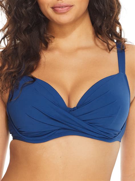 Bleu Rod Beattie NAVY Kore Twist Convertible Bikini Swim Top US 36D