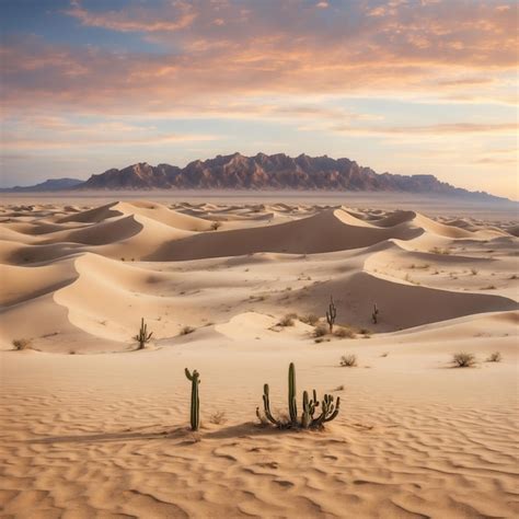 Premium Photo Endless Stretches Of Golden Sand Dunes In The Vast Desert