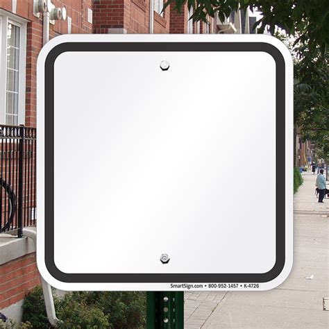 Blank Sign Templates Black Printed Border Custom Sku K 4726