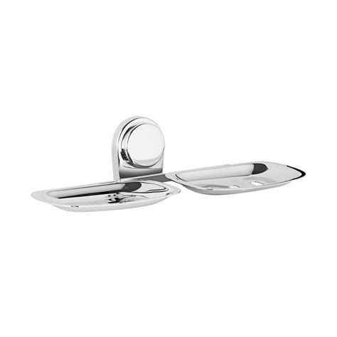 Vedanta Stainless Steel Im Twin Soap Dish For Bathroom Size