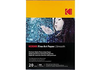 KODAK Fine Art fotópapír Smooth 230g A4 20 db KO 9891092