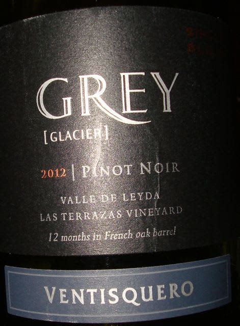 Grey Clacier Pinot Noir Valle De Leyda Las Terrazas Vineyard