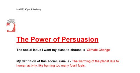 Example Of The Power Of Persuasion Google Docs