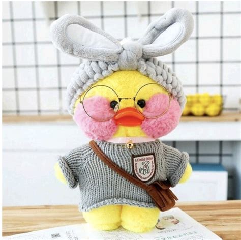 Мягкая игрушка уточка Lalafafan желтая / утка лалафанфан / утка из Тик ...