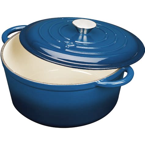 Pc Enameled Cast Iron Dutch Oven 5 Quart Blue Pcca