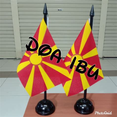 Jual Tiang Kayu Meja Bendera Macedonia Shopee Indonesia