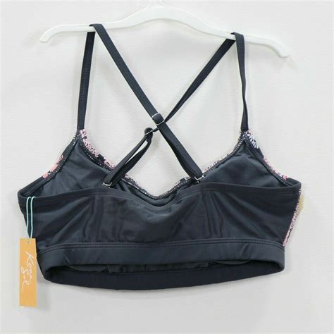 Kona Sol Women S Bikini Top Gray Multi Paisley Swimwear Sz Sml EBay