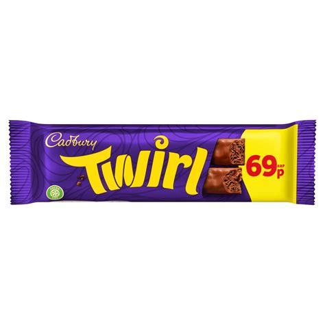 Cadbury Twirl Chocolate Bar 69p Pmp 43g Bestway Wholesale