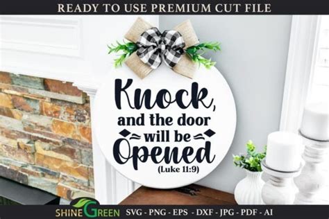 Knock and the Door Will Be Opened Quote Graphic by ShineGreenArt ...