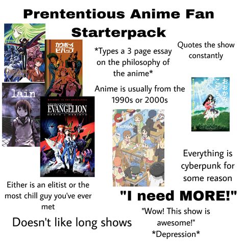 Pretentious Anime Fan Starterpack Rstarterpacks