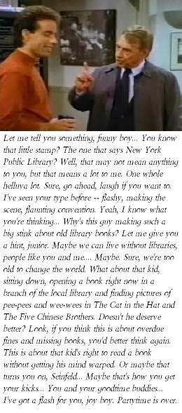 seinfeld bookman quotes quotesgram