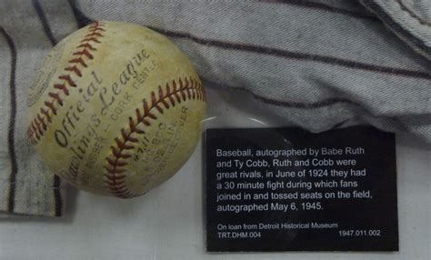 Baseball Autographed By Babe Ruth And Ty Cobb Ruth And Cobb Were