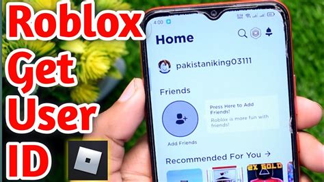 How To Find Roblox User Id Roblox Mobile Youtube