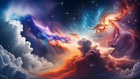 colorful space galaxy nebula background suitable  digital art