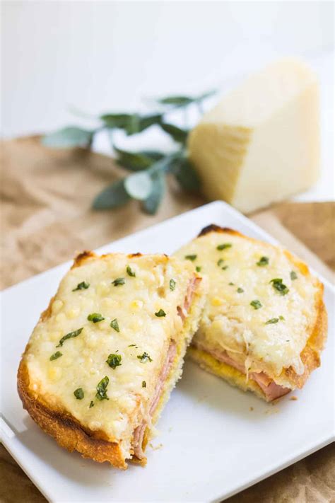 croque monsieur french ham  grilled cheese sandwich mon petit