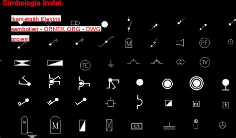 Ikametg H Elektrik Sembolleri Dwg Projesi Autocad Projeler