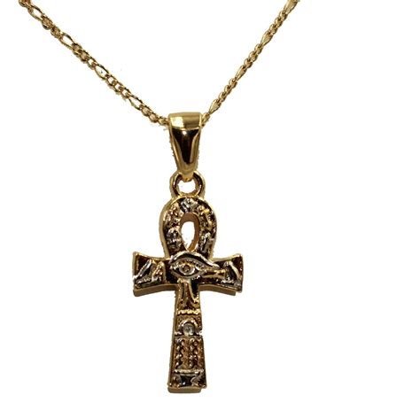 Osiris Cross Pendant Egyptian Cross Pendant 18k Gold Plated Medal