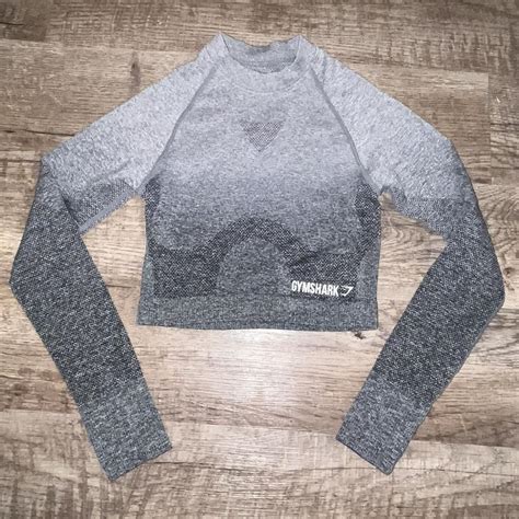 Gymshark Vital Seamless Long Sleeve Crop Shirt Size Depop