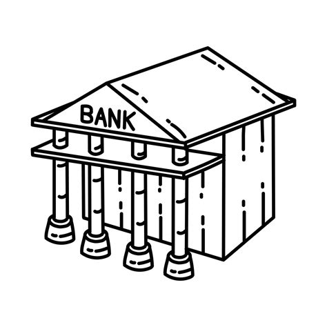 Bank Icon. Doodle Hand Drawn or Outline Icon Style 2761763 Vector Art ...